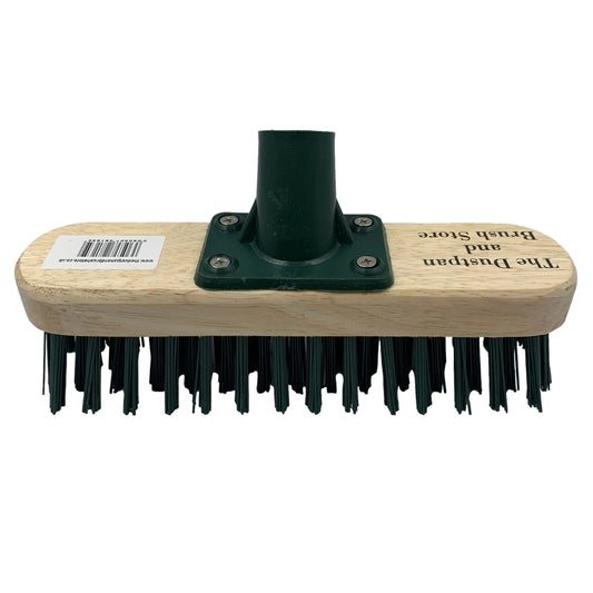Newman & Cole 9" Extra Stiff Deck Scrubber Brush Head with Bracket