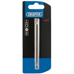 Draper 64373 Hexagonal Insert Bit 4mm, 1/4" Hex, 100mm Long