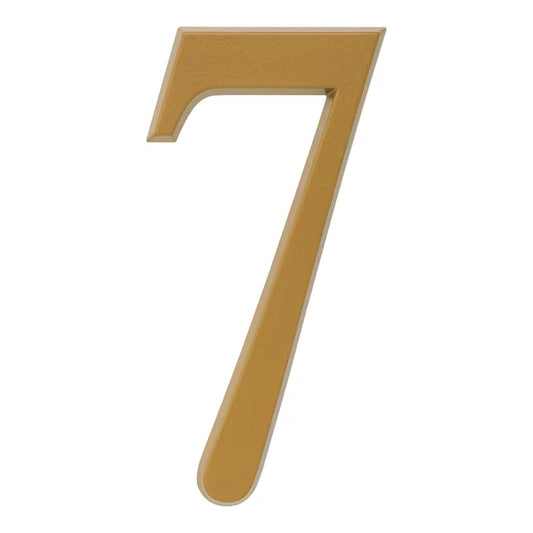 Max6mum Security Self Adhesive Brass Decorative Door Number 7