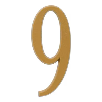 Max6mum Security Self Adhesive Gold Decorative Door Number 9