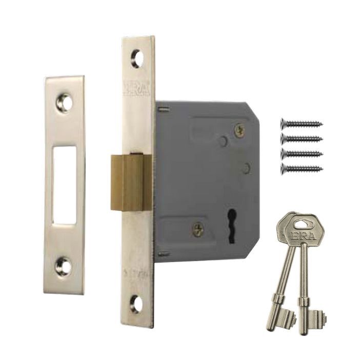 Era 572-32 Chrome 3 Lever Deadbolt Mortice Door Lock 3"