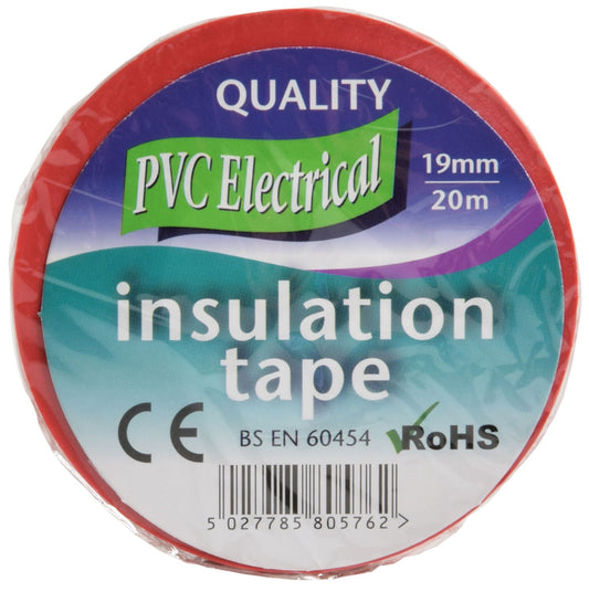PVC Electrical Insulation Tape Red 19mm x 20m