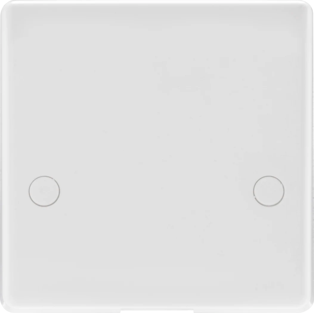 BG Nexus White Moulded 45A Flex Outlet Plate Bottom Entry