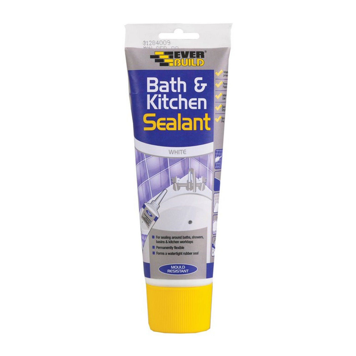 Everbuild Easy Squeeze White Bath & Kitchen Sealant 200ml