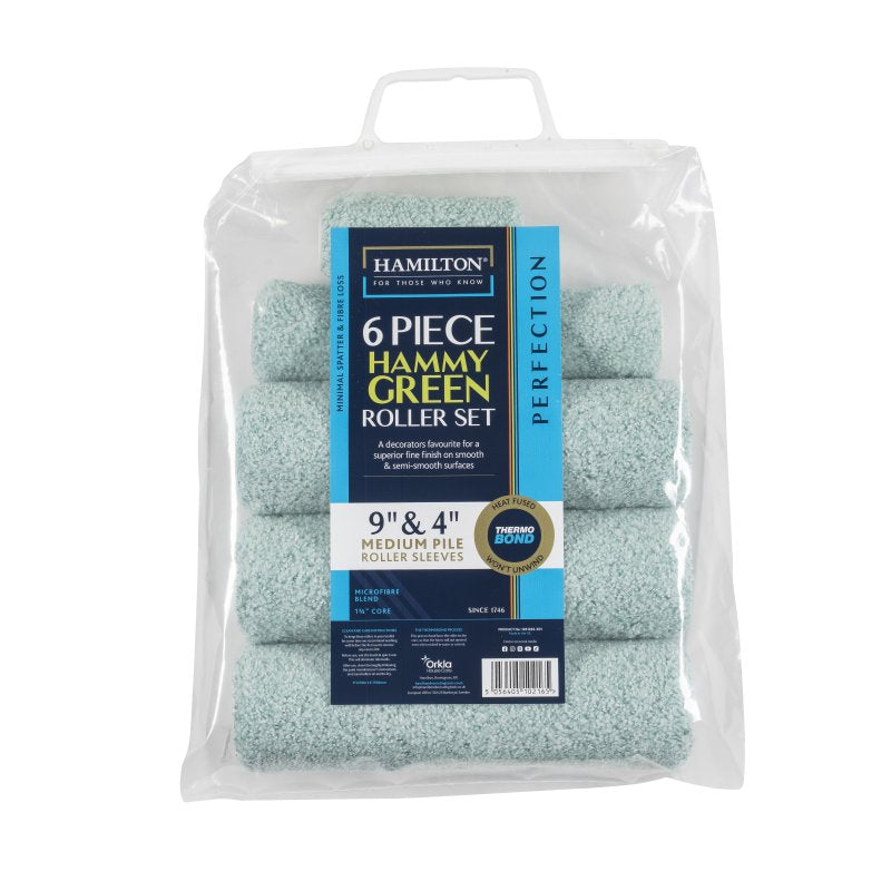 Hamilton Perfection 6 Piece 9" & 4" Medium Pile Roller Set