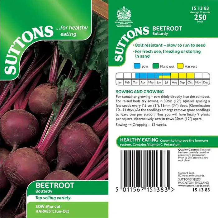 Suttons Beetroot Boltardy Seeds