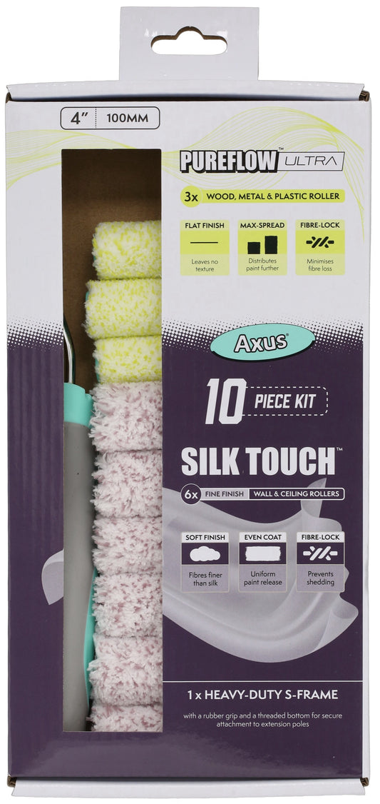 Axus Decor Silk Touch & Pureflow Ultra 4" Roller Kit with Frame