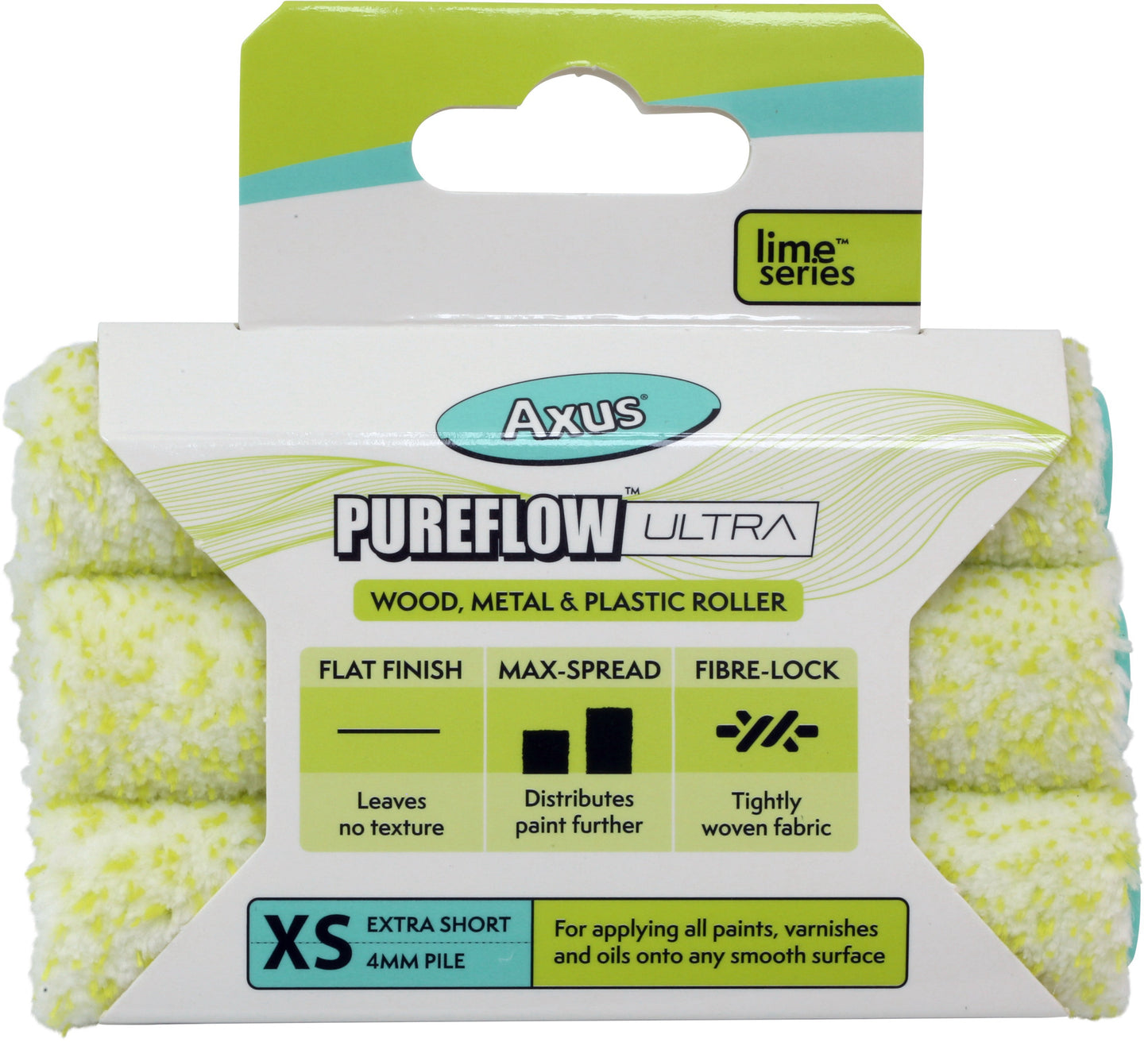 Axus Decor Pureflow Ultra Roller 4" XS Pile 3 Pack