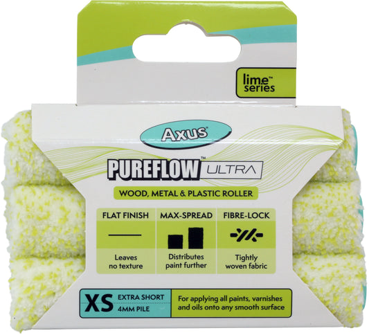 Axus Decor Pureflow Ultra Roller 4" XS Pile 3 Pack