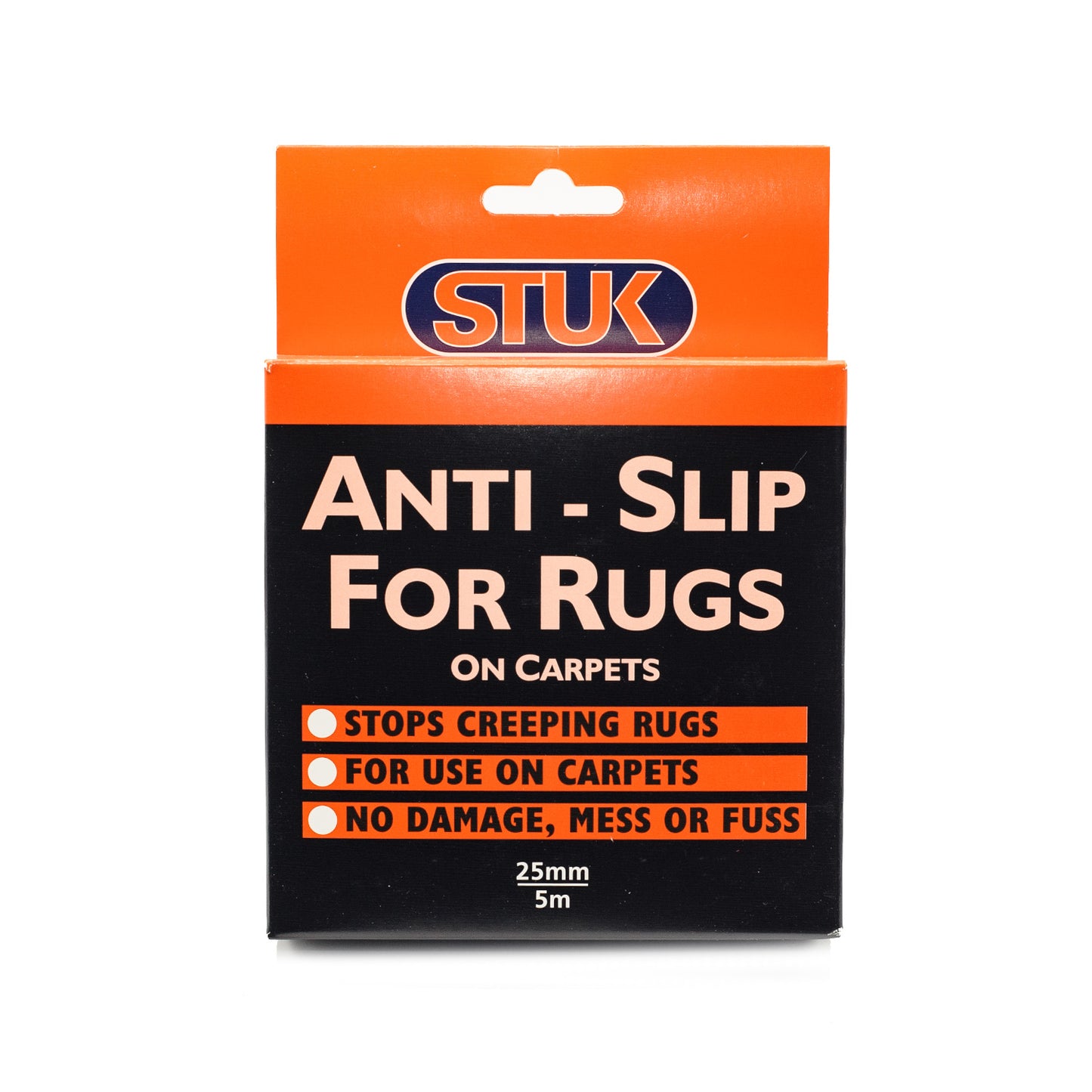 Stuk 25mm x 6m White Anti Slip Tape for Rugs on Carpet