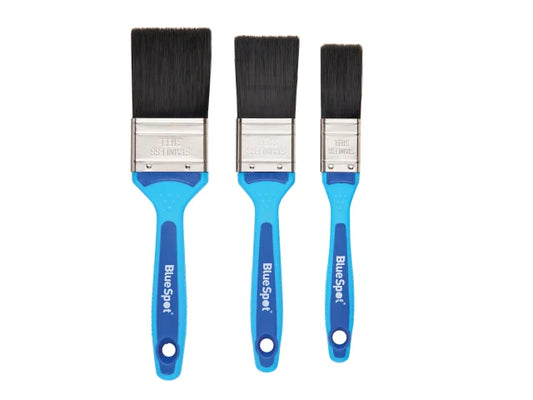 BlueSpot Soft Grip Synthetic 3 Piece Paint Brush Set