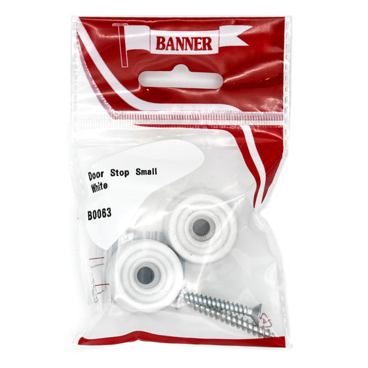 Banner White Small Door Stops 2 Pack
