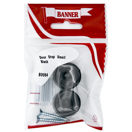 Banner Black Small Door Stops 2 Pack