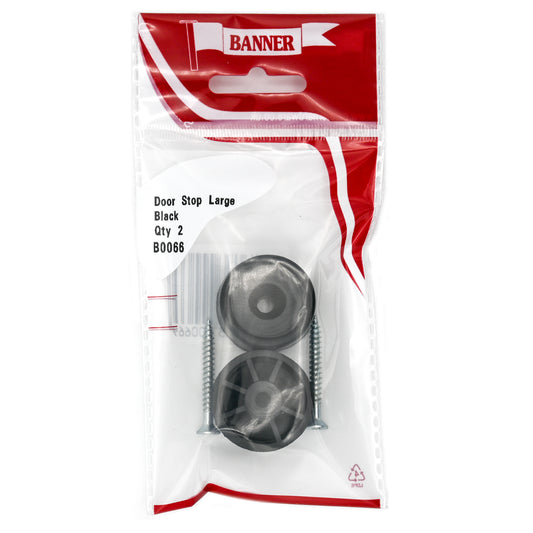 Banner Black Large Door Stops 2 Pack