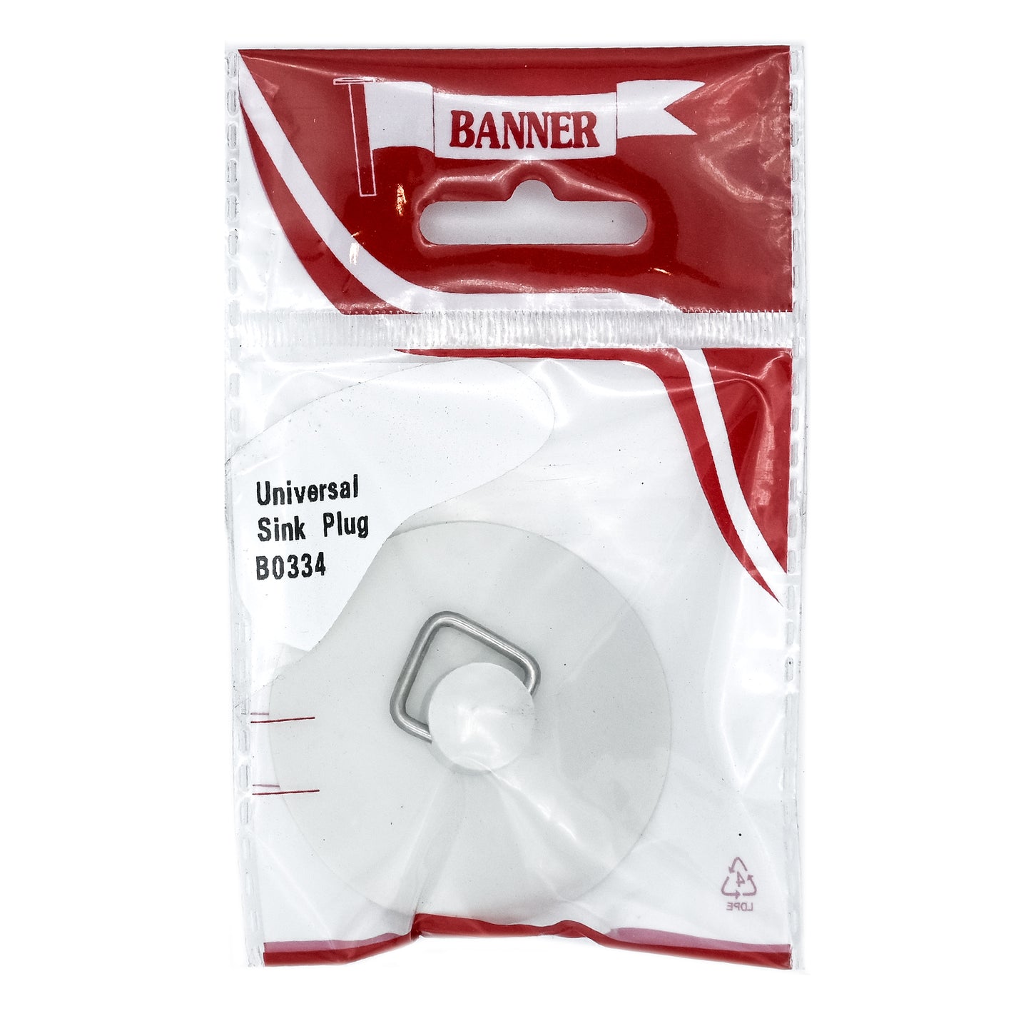 Banner Universal Plastic White Sink Plug