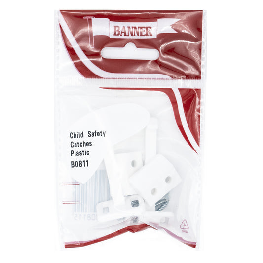 Banner Plastic Child Safety Catches 2 Pack
