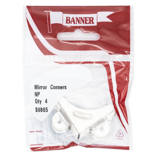 Banner Chrome Mirror Corners 4 Pack