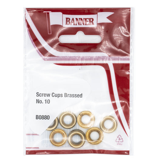 Banner No 10 Brass Screw Cup Washers 8 Pack