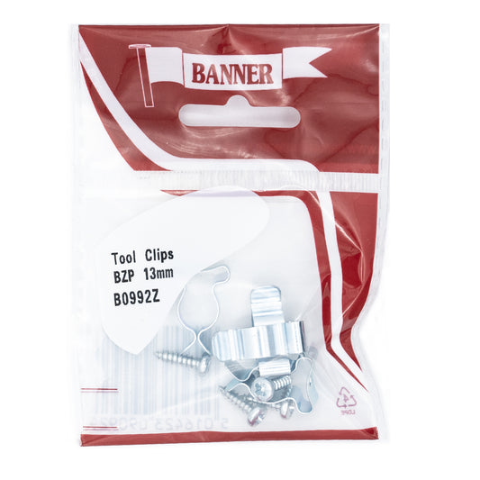 Banner BZP 13mm Tool Clips 4 Pack