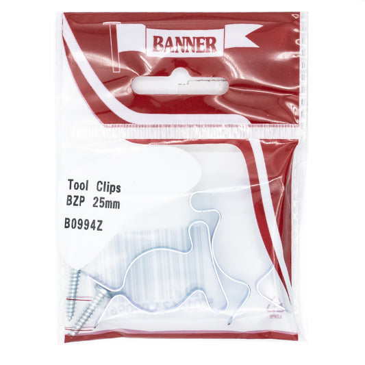 Banner BZP 25mm Tool Clips 2 Pack