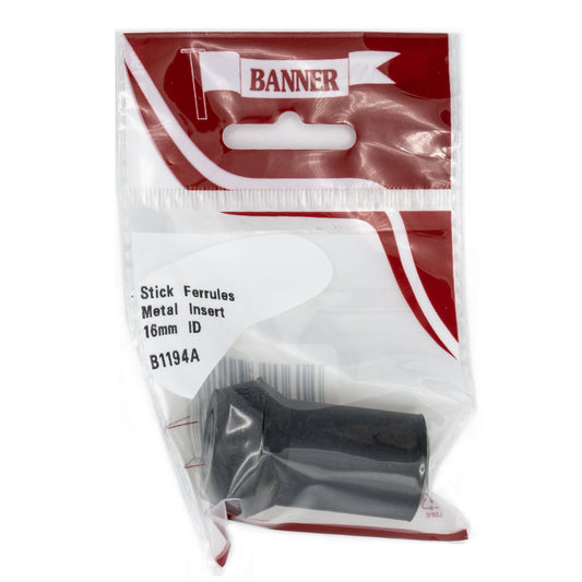 Banner Black 16mm Stick Ferrule with Metal Insert