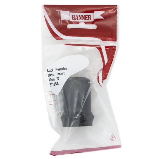 Banner Black 19mm Stick Ferrule with Metal Insert