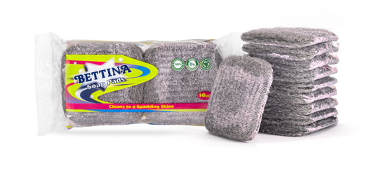 Bettina Soap Filled Flat Scouring Pads 10 Pack