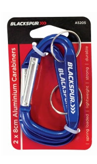 Blackspur AS205 8cm Carabiners 2 Pack