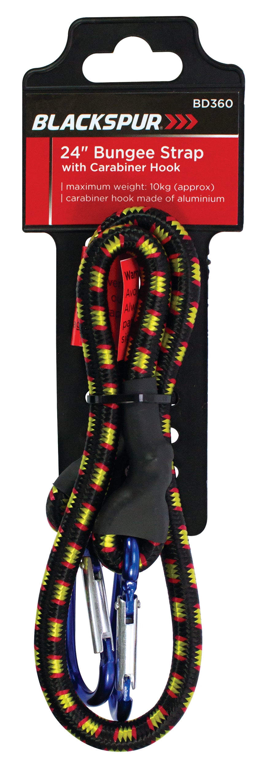 Blackspur BD360 24" Bungee Strap with Carabiner Hook