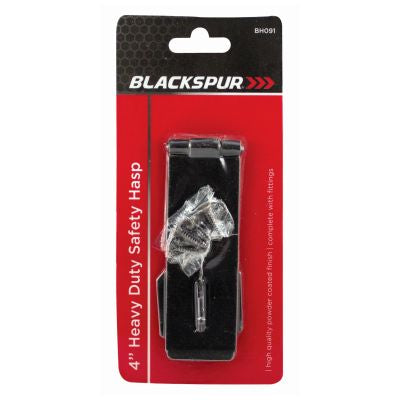 Blackspur 4" Black Heavy Duty Safety Hasp