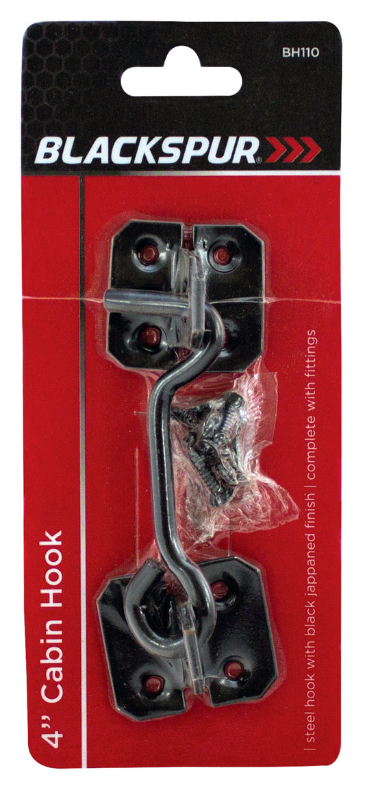 Blackspur BH110 4" Black Cabin Hook