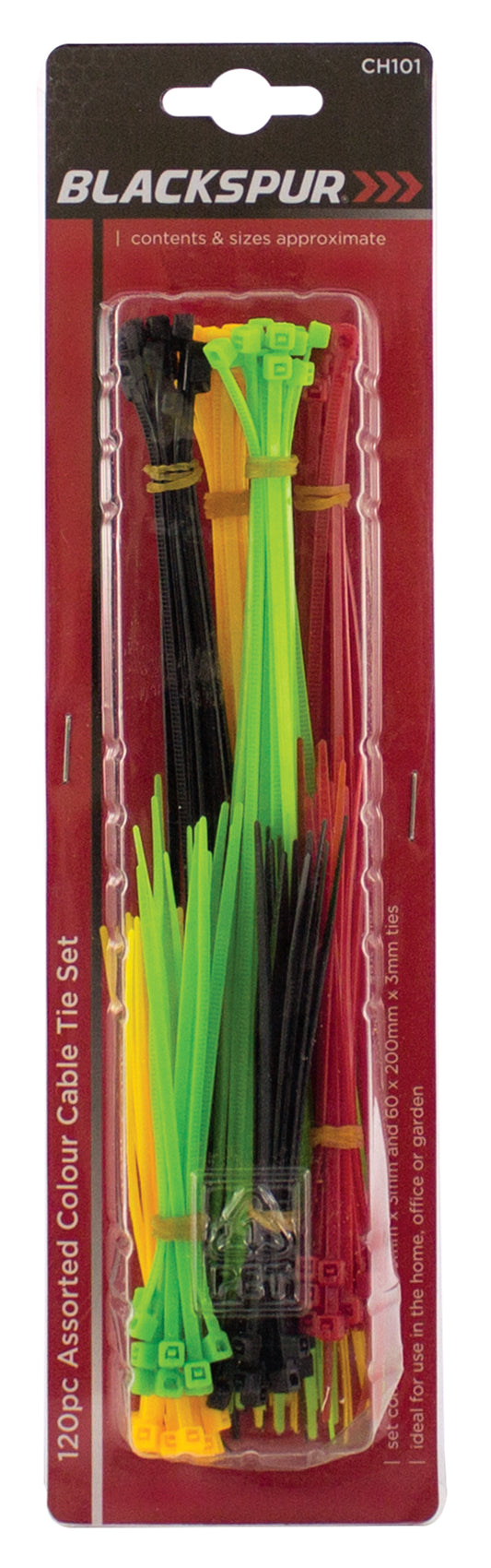 Blackspur CH101 120 Piece Assorted Colour Cable Tie Set