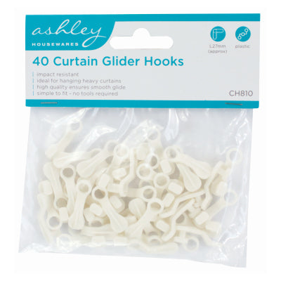 Ashley CH810 Curtain Glider Hooks 40 Pack