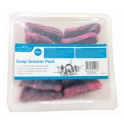 Ashley Soap Scourer Pads 12 Pack