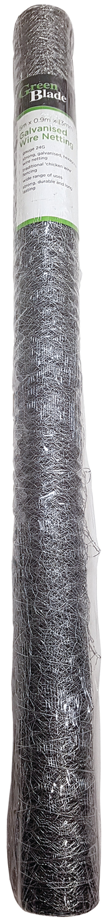 Green Blade Galvanised Chicken Wire Netting 5m x 0.9m x 13mm