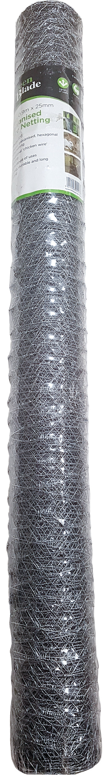 Green Blade Galvanised Chicken Wire Netting 10m x 0.9m x 25mm