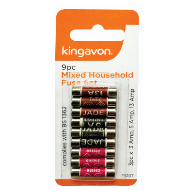 Kingavon 9 Piece Household Fuses Set