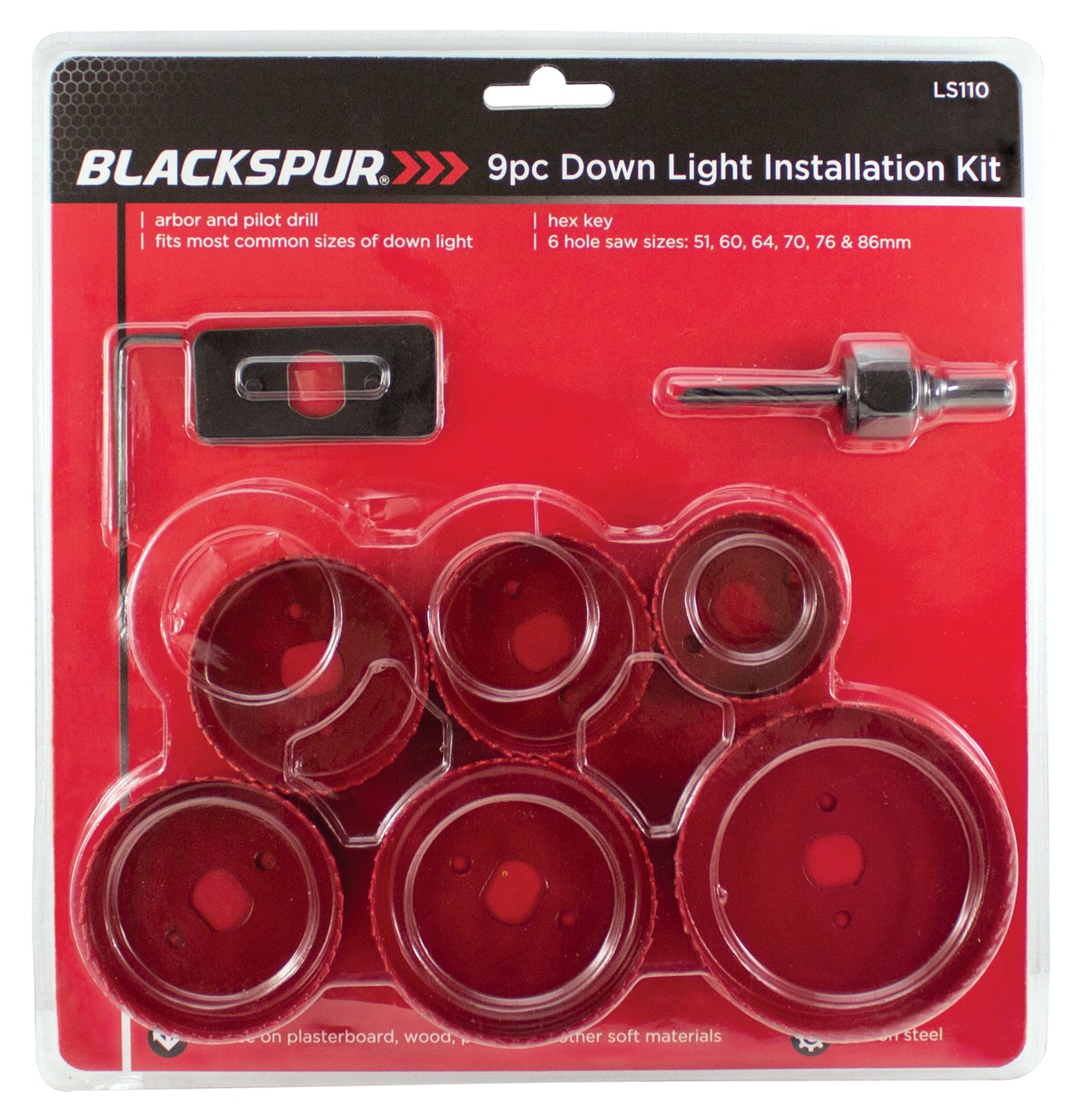 Blackspur LS110 9 Piece Downlight Installation Kit
