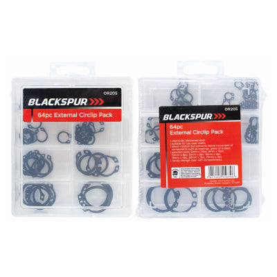 Blackspur OR205 64 Piece External Circlip Set