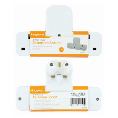 Kingavon 3 Way Plug Extension Socket