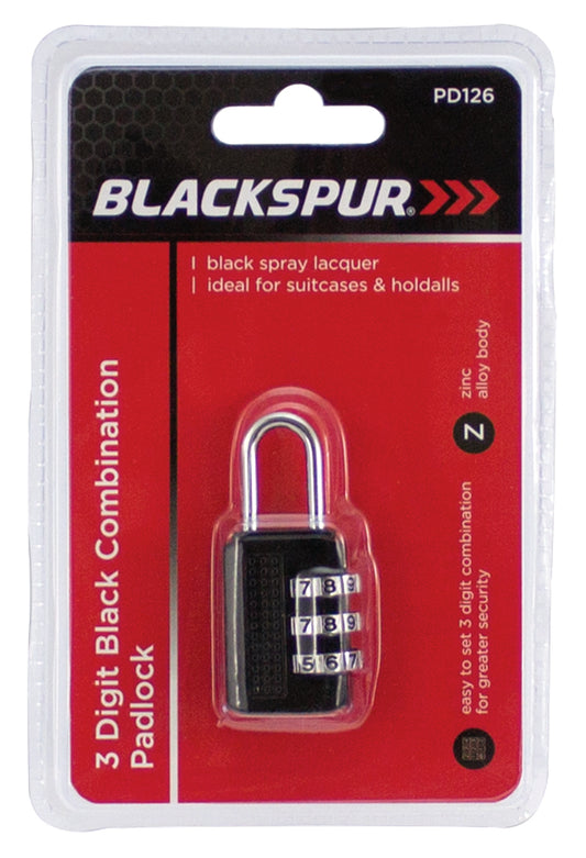 Blackspur PD126 3 Digit Combination Padlock