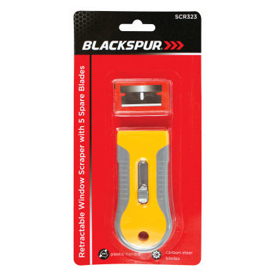 Blackspur SCR323 Retractable Window Scraper with 5 Blades