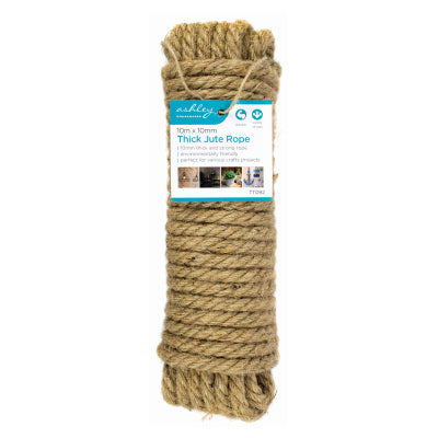 Ashley TT092 10m x 10mm Thick Jute Rope