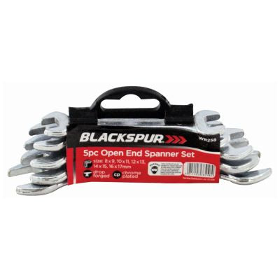 Blackspur WR258 5 Piece Open End Spanner Set