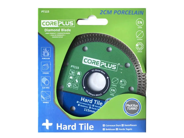 CorePlus Porcelain Diamond Angle Grinder Blade 115mm