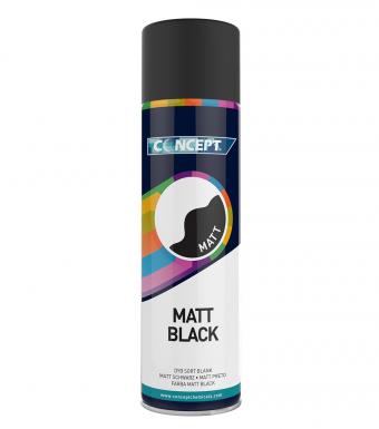 Concept Matt Black Spray Paint 450ml