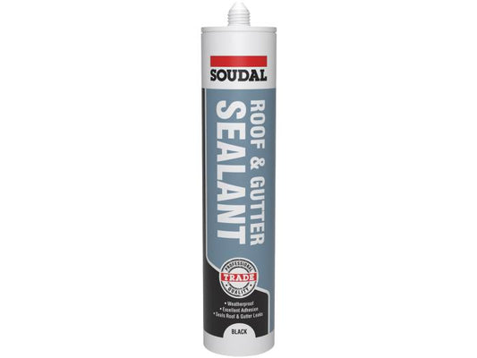 Soudal Trade Roof & Gutter Sealant Black 290ml