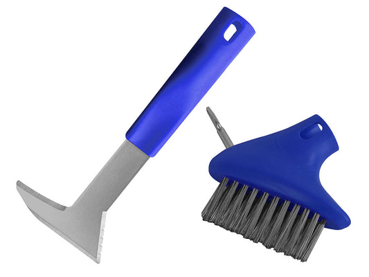 Faithfull Paving Brush & Weeder Kit with Pole