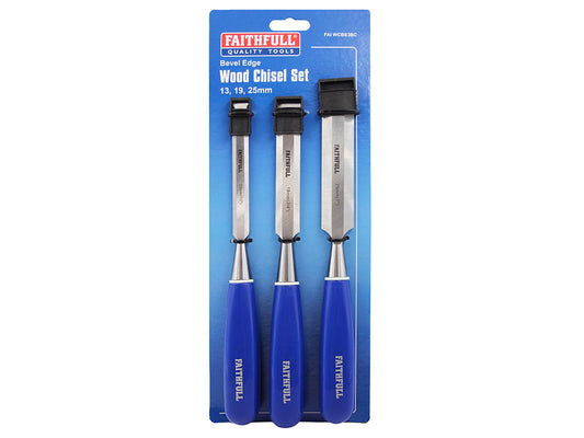 Faithfull 3 Piece Blue Chisel Set