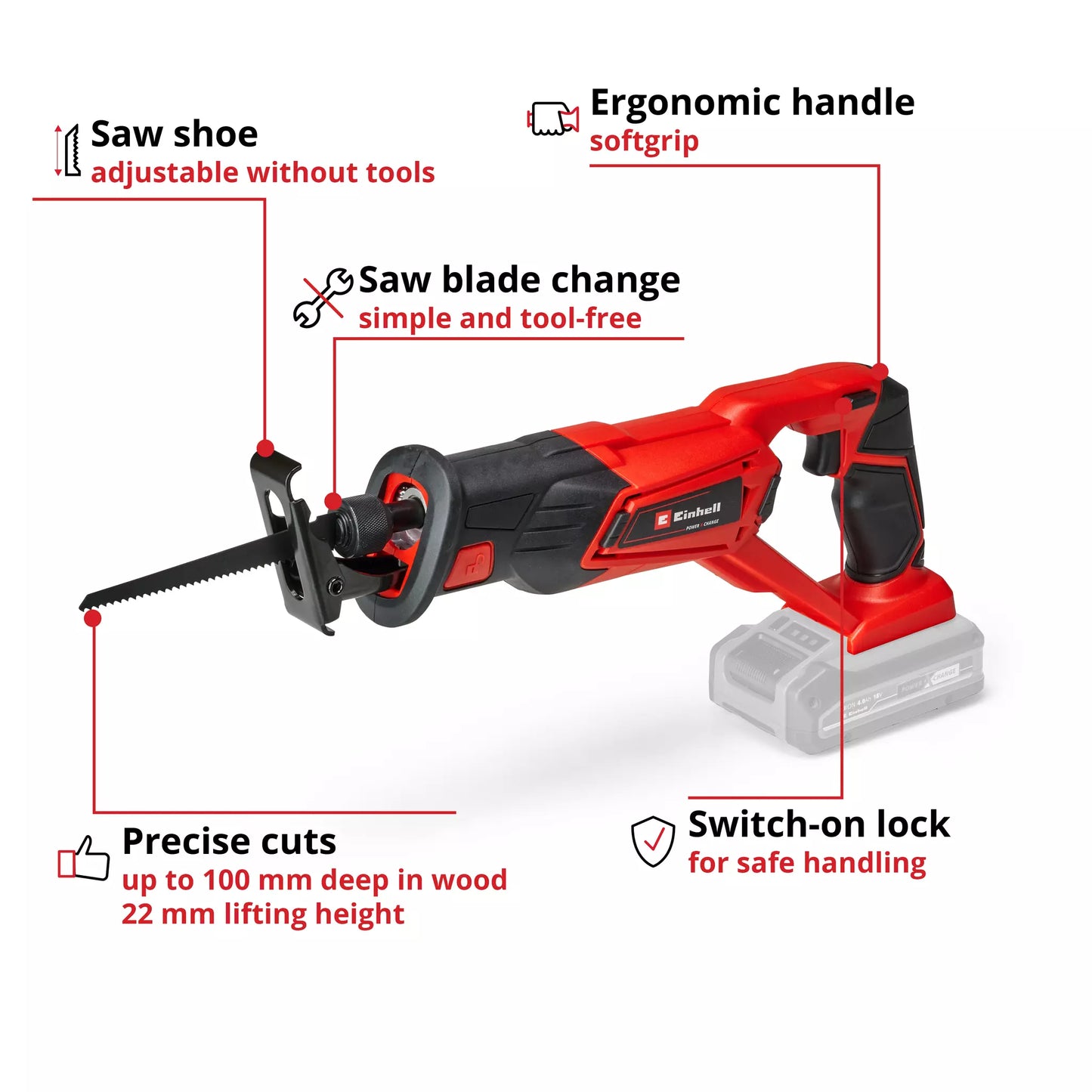 Einhell TE-AP 18 LI Power X-Change Cordless Universal Saw 18V Body Only